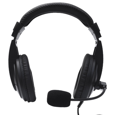 Headset c/ microfone e volume C3Tech PH-320BK preto USB