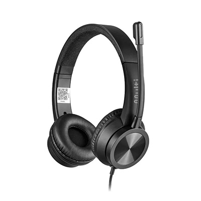 Headset com fio Multi HF1100 30mW USB e USB-C cabo 1,5m 