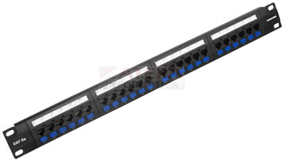 Patch panel 24 portas Furukawa CAT.5e p/ rack 19 poleg