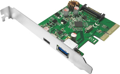 Placa PCI-e c/ 2 portas USB 3.1 tipo A e C Comtac 9327