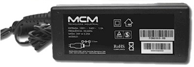 Fonte MCM FON0525-RS-V 20V 65W p/ Noteb. CCE Positivo