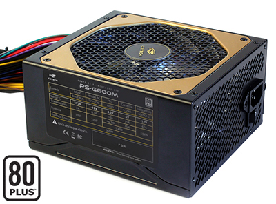 Fonte ATX 600W reais C3Tech PS-G600M 80 plus PFC ativo