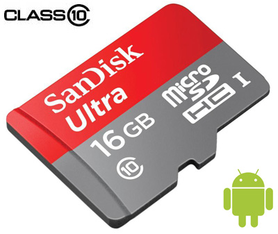 MemoryCard microSD 16GB Sandisk classe 10 Ultra 48MB/s