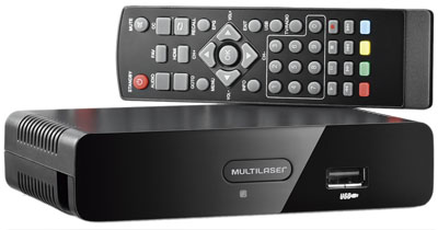 Conversor TV digital HD Multilaser RE207 c/ gravador