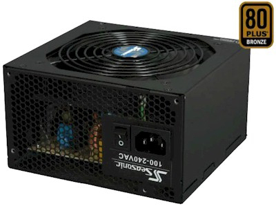 Fonte ATX 430W Seasonic c/ PFC ativo, bronze 80 plus