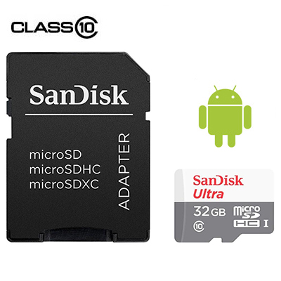 Carto memria 32GB microSDHC UHS-I Sandisk c/ adapter