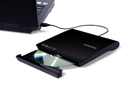 Gravador de DVD slim externo Samsung SE-208AB, 8X