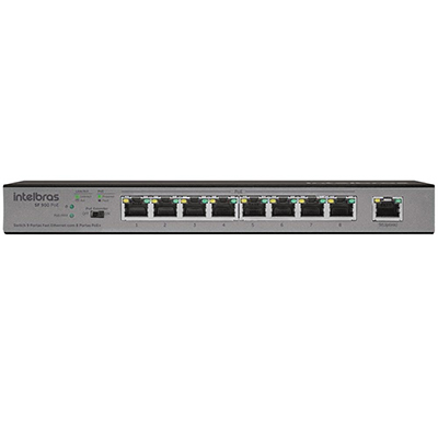 Switch desktop 9 portas Intelbras SF 900 POE 97W 250m