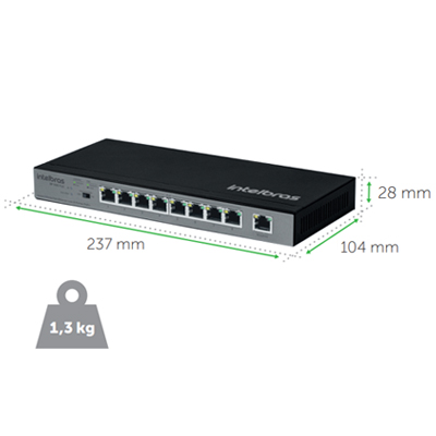 Switch desktop 9 portas Intelbras SF 900 POE 97W 250m