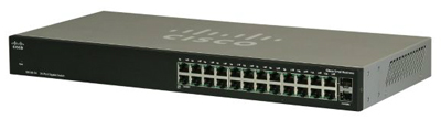 Switch Cisco SG100-24 24 portas gigabit, 2 mini GBIC