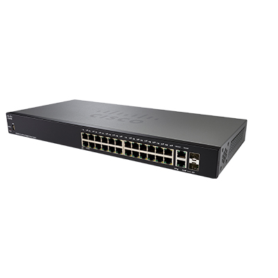 Switch Cisco SG250-26 26 portas Gigabit, 2 dual com SFP