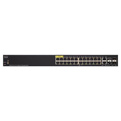 Switch Cisco SG350-28P 24 portas Gigabit PoE 2  2SFP