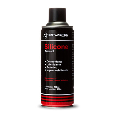 Lubrificante de silicone em spray Implastec, 400 ml