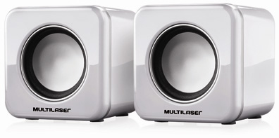 Caixas de som Power Cube Multilaser SP108 4W RMS USB P2