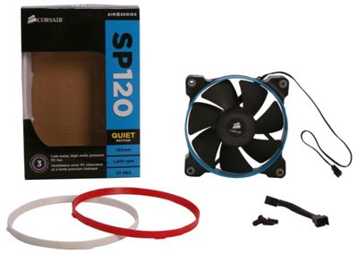 Ventilador Corsair SP120 Quiet 120mm 1450rpm 23dBA 12V