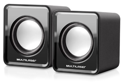 Caixas de som p/ noteb. Multilaser SP144 3W RMS USB P2