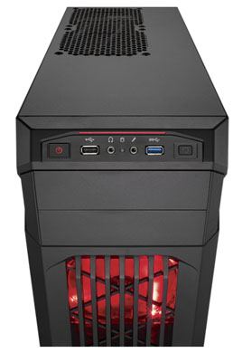 Gabinete midi torre Gaming Corsair Carbide Spec-1 RED