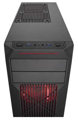 Gabinete midi torre Gaming Corsair Carbide Spec-2 RED