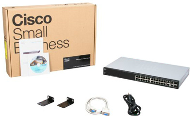Switch Cisco SG300-28SFP-K9-NA portas Gigabit, rack