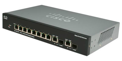 Switch Cisco SF302-08P SF302-08PP 8 portas 10/100 PoE