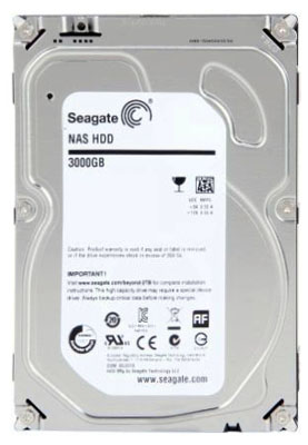 HD 3TB SATA3 p/ NAS Seagate ST3000VN000 64MB, 6Gbps