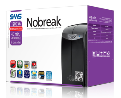 Nobreak SMS Station II, 1200VA (600W), monovolt/115V