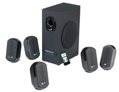 Home theater 5.1 Genius SW-5.1 1010, 18W RMS 120V