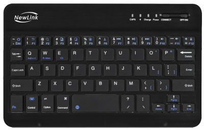 Teclado Bluetooth NewLink TC101S p/ iPhone iPad Android