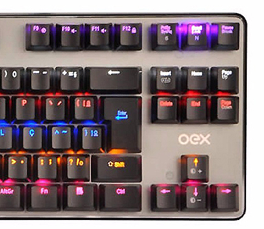 Teclado gamer mecnico OEX TC601 Bionic anti-ghosting