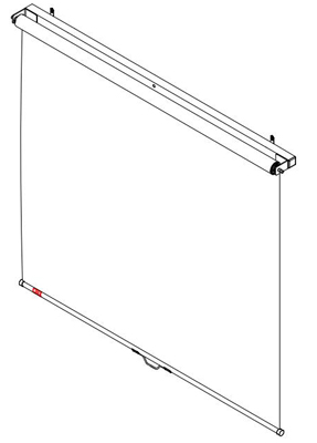 Tela de projeo retrtil automtica, 3M 1,8mX1,8m, 70p