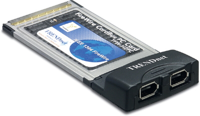 Carto PC Card, 2 FireWire IEEE1394A TrendNet TFW-H2PC