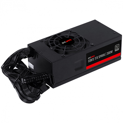 Fonte TFX Spark 300W reais PCYes PFC ativo fan control