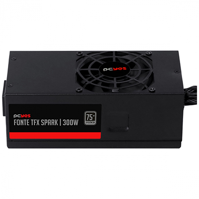 Fonte TFX Spark 300W reais PCYes PFC ativo fan control