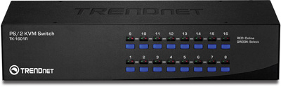 Chaveador KVM Trendnet TK-1601R c/ 16 portas PS2, rack