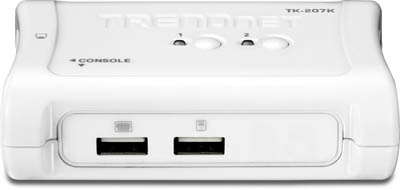 Switch KVM via USB com 2 portas Trendnet TK-207K v1.3R