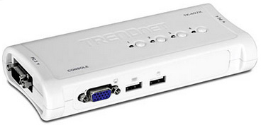 Chaveador KVM Trendnet TK-407K c/ 4 portas USB c/ cabos