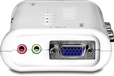 Chaveador KVM Trendnet TK-408K 4 pt. PS2 udio e cabos