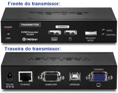 Kit de extenso KVM cat 5 TrendNet TK-EX4, at 100m USB