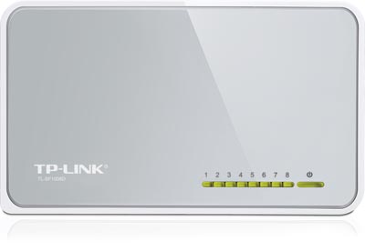 Switch 10/100 Mbps TP-Link TL-SF1008D ver. 7,  8 portas