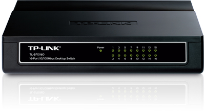 Switch 10/100 Mbps TP-Link TL-SF1016D com 16 portas