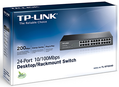 Switch desktop TP-Link TL-SF1024D 24 portas 10/100Mbits