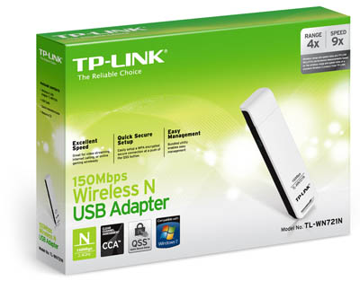 Adaptador USB de rede s/ fio TP-Link TL-WN721N 150 Mbps