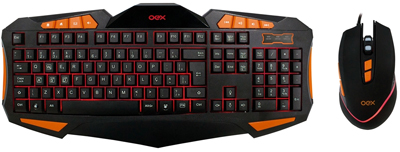 Teclado mouse game OEX TM301 Combo Gear 4000dpi 7botes