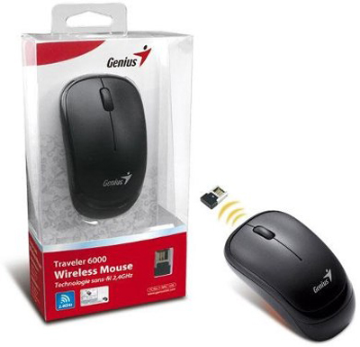 Mouse sem fio Genius Traveler 6000 2.4GHz, 1200 dpi