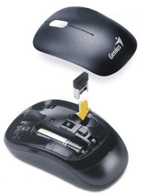 Mouse sem fio Genius Traveler 6000 2.4GHz, 1200 dpi