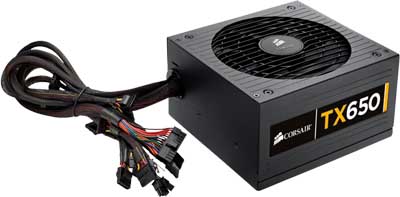 Fonte ATX v. 2.3 EPS v.2.91 650W Corsair TX650, bronze