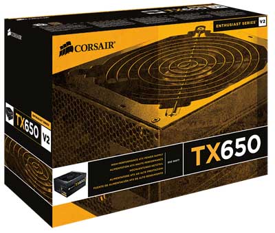 Fonte ATX v. 2.3 EPS v.2.91 650W Corsair TX650, bronze
