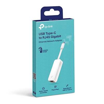 Adaptador Rede TP-Link UE300 USB-C p/ RJ45 Gigabit