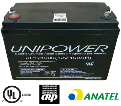 Bateria chumbo-acido Unipower UP121000 12V, 100Ah M8 V0