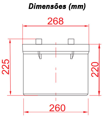 Bateria chumbo-acido Unipower UP122300, 12V 230Ah M8 V0